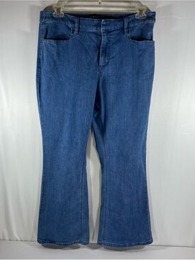 Susan Graver Mid-Blue Boot Cut Jeans